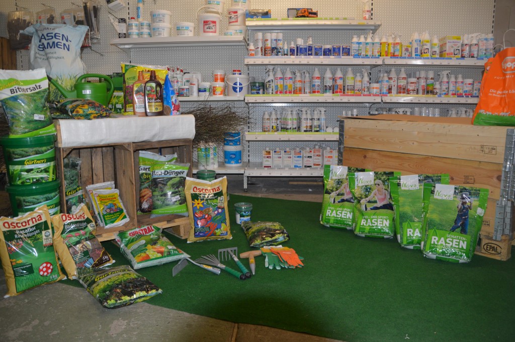 Große Produktpalette im Grünen Warenhaus
